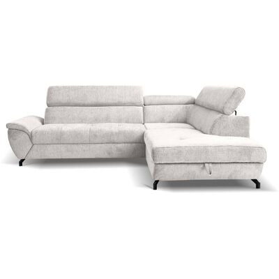 Ecksofa mit Bettfunktion und Bettkasten natur Microfaser B/H/T: ca. 263x77x210 cm Ecksofa mit Bettfunktion und Bettkasten natur Microfaser B/H/T: ca. 263x77x210 cm