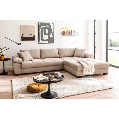 Ecksofa mit Bettfunktion und Bettkasten taupe Microfaser B/H/T: ca. 323x88x211 cm Ecksofa mit Bettfunktion und Bettkasten taupe Microfaser B/H/T: ca. 323x88x211 cm
