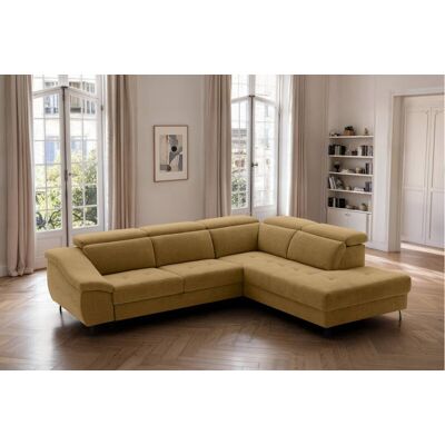 Ecksofa mit Bettfunktion senf Flachgewebe B/H/T: ca. 280x96x238 cm Ecksofa mit Bettfunktion senf Flachgewebe B/H/T: ca. 280x96x238 cm