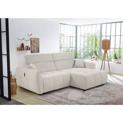 Ecksofa mit elektrischer XXL Sitztiefenverstellung hellbeige Kord B/H/T: ca. 260x106x191 cm Ecksofa mit elektrischer XXL Sitztiefenverstellung hellbeige Kord B/H/T: ca. 260x106x191 cm