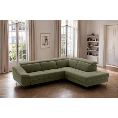 Ecksofa mit Bettfunktion grün Flachgewebe B/H/T: ca. 280x96x238 cm Ecksofa mit Bettfunktion grün Flachgewebe B/H/T: ca. 280x96x238 cm