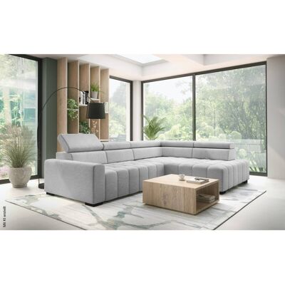 Ecksofa mit Bettfunktion hellgrau Flachgewebe B/T: ca. 300x210 cm Ecksofa mit Bettfunktion hellgrau Flachgewebe B/T: ca. 300x210 cm