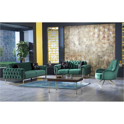 Sofa 3-2-1 Tokio grün Microfaser Sofa 3-2-1 Tokio grün Microfaser