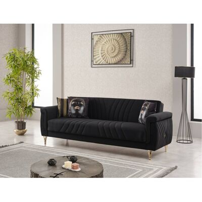 Schlafsofa Lozan schwarz Microfaser B/H/T: ca. 230x86x84 cm Schlafsofa Lozan schwarz Microfaser B/H/T: ca. 230x86x84 cm
