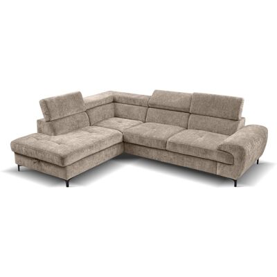 Ecksofa mit Bettfunktion und Bettkasten taupe Microfaser B/H/T: ca. 256x73x202 cm Ecksofa mit Bettfunktion und Bettkasten taupe Microfaser B/H/T: ca. 256x73x202 cm