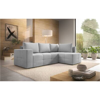 Ecksofa mit Bettfunktion und Bettkasten hellgrau Flachgewebe B/T: ca. 238x167 cm Ecksofa mit Bettfunktion und Bettkasten hellgrau Flachgewebe B/T: ca. 238x167 cm