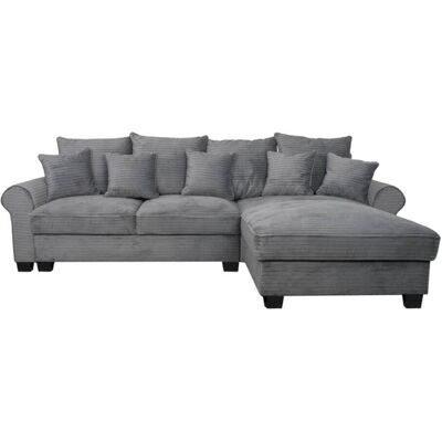 Ecksofa mit Bettfunktion und Bettkasten grau Microfaser B/H/T: ca. 293x96x178 cm Ecksofa mit Bettfunktion und Bettkasten grau Microfaser B/H/T: ca. 293x96x178 cm