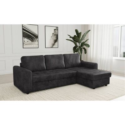 Ecksofa mit Bettfunktion und Bettkasten anthrazit Microfaser B/T: ca. 245x155 cm Ecksofa mit Bettfunktion und Bettkasten anthrazit Microfaser B/T: ca. 245x155 cm