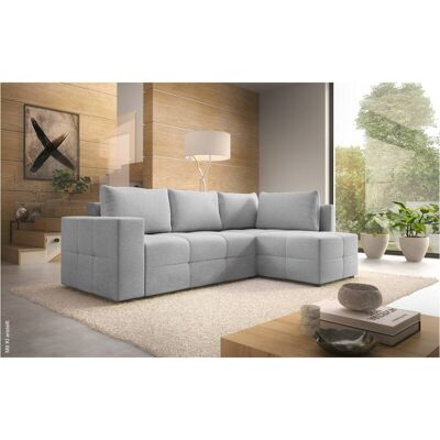 Ecksofa mit Bettfunktion und Bettkasten hellgrau Flachgewebe B/T: ca. 238x167 cm Ecksofa mit Bettfunktion und Bettkasten hellgrau Flachgewebe B/T: ca. 238x167 cm