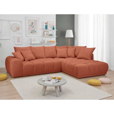 Ecksofa rostfarbig Microfaser B/H/T: ca. 312x97x229 cm Ecksofa rostfarbig Microfaser B/H/T: ca. 312x97x229 cm