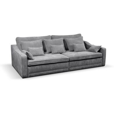 Big Sofa Evora dunkelgrau Microfaser B/H/T: ca. 276x71x137 cm Big Sofa Evora dunkelgrau Microfaser B/H/T: ca. 276x71x137 cm
