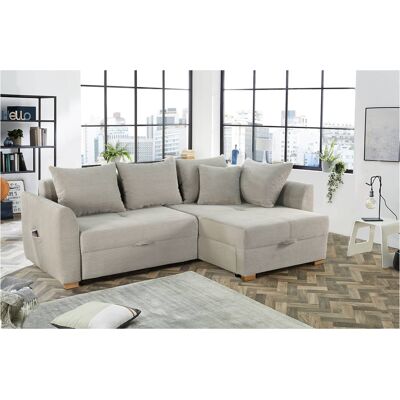 Ecksofa mit Bettfunktion und Bettkasten Greige B/H/T: ca. 236x81x160 cm Ecksofa mit Bettfunktion und Bettkasten Greige B/H/T: ca. 236x81x160 cm
