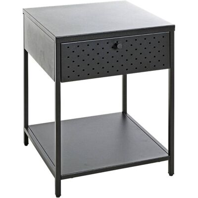 Haku Schwarzer Metall Nachttisch 40x40x53cm Haku Schwarzer Metall Nachttisch 40x40x53cm