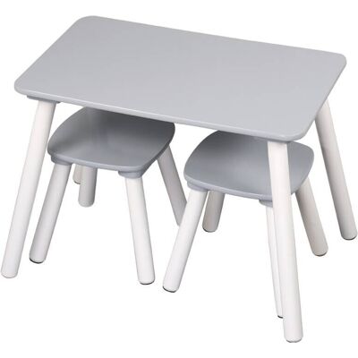 Kesper Kindertisch grau Holz B/H/L: ca. 38x43,5x58 cm Kesper Kindertisch grau Holz B/H/L: ca. 38x43,5x58 cm