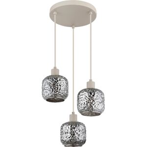 GLOBO Hängeleuchte Rauch beige Metall Glas B/H/L: ca. 34x24x34 cm E27 3 Brennstellen GLOBO Hängeleuchte Rauch beige Metall Glas B/H/L: ca. 34x24x34 cm E27 3 Brennstellen