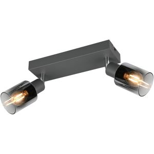 Reality Spotleuchte Cadiz anthrazit Glas Metall B/H/L/D: ca. 27,5x17x8,5x7 cm E14 2 Brennstellen Reality Spotleuchte Cadiz anthrazit Glas Metall B/H/L/D: ca. 27,5x17x8,5x7 cm E14 2 Brennstellen