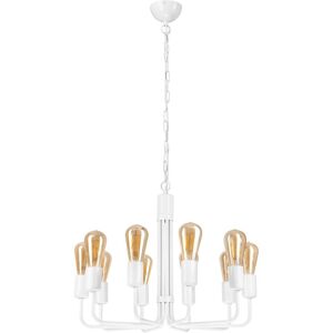 Lamkur Pendelleuchte weiß Stahl B/H/L: ca. 54x98x54 cm E27 10 Brennstellen Lamkur Pendelleuchte weiß Stahl B/H/L: ca. 54x98x54 cm E27 10 Brennstellen