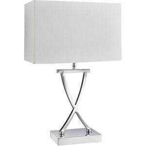 Searchlight Tischlampe Club Chrom weiß Stahl B/H/L: ca. 20x48,5x31 cm E14 1 Brennstellen Searchlight Tischlampe Club Chrom weiß Stahl B/H/L: ca. 20x48,5x31 cm E14 1 Brennstellen