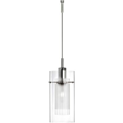 Searchlight Pendelleuchte Duo Chrom Glas Stahl B/H/L: ca. 13x120x20 cm E14 1 Brennstellen Searchlight Pendelleuchte Duo Chrom Glas Stahl B/H/L: ca. 13x120x20 cm E14 1 Brennstellen