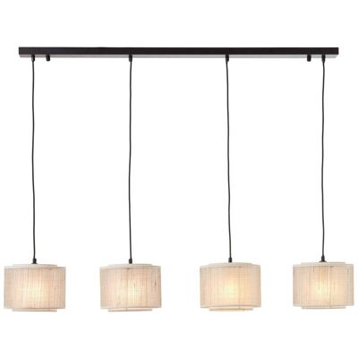 BRILLIANT Odar Hängeleuchte - verstellbar, schwarz/beige - Pendellampe BRILLIANT Odar Hängeleuchte - verstellbar, schwarz/beige - Pendellampe