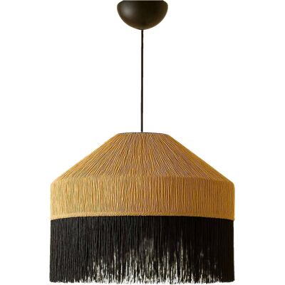 Opviq Pendelleuchte beige schwarz Kunststoff B/T/L: ca. 40x40x40 cm E27 1 Brennstellen Opviq Pendelleuchte beige schwarz Kunststoff B/T/L: ca. 40x40x40 cm E27 1 Brennstellen