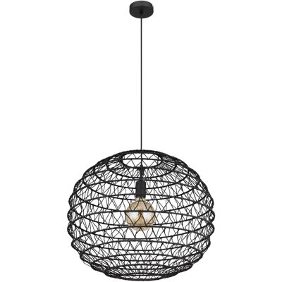 Globo Hängeleuchte - Schwarz - Metall - 59cm - E27 - Boho Stil Globo Hängeleuchte - Schwarz - Metall - 59cm - E27 - Boho Stil