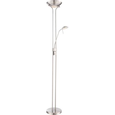 Globo - Moderne Nickel Stehlampe mit verstellbarem Arm - Lampentyp: Stehlampe Globo - Moderne Nickel Stehlampe mit verstellbarem Arm - Lampentyp: Stehlampe