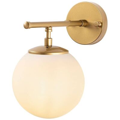 Opviq Wandleuchte Roe gold Glas Metall B/H/T/L/D: ca. 24x24x24x15x15 cm E14 1 Brennstellen Opviq Wandleuchte Roe gold Glas Metall B/H/T/L/D: ca. 24x24x24x15x15 cm E14 1 Brennstellen