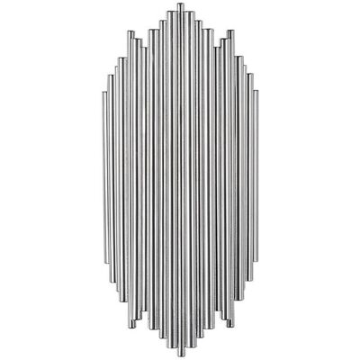 Opviq Wandleuchte Chrom Metall B/H/L: ca. 8x40x18 cm E14 1 Brennstellen Opviq Wandleuchte Chrom Metall B/H/L: ca. 8x40x18 cm E14 1 Brennstellen