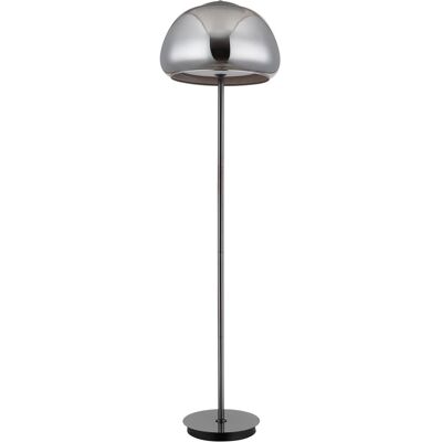 GLOBO Stehlampe Chrom schwarz Metall Glas B/H/L: ca. 44x37x44 cm GLOBO Stehlampe Chrom schwarz Metall Glas B/H/L: ca. 44x37x44 cm