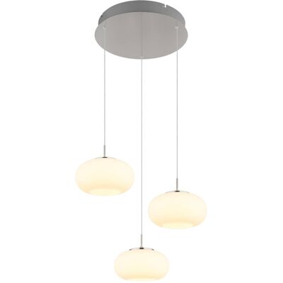 GLOBO LIGHTING LED Pendelleuchte - Nickel matt, 20cm, 150cm Höhe GLOBO LIGHTING LED Pendelleuchte - Nickel matt, 20cm, 150cm Höhe