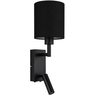 GLOBO Wandleuchte schwarz Metall B/H/L: ca. 17x45,5x15 cm E27 2 Brennstellen GLOBO Wandleuchte schwarz Metall B/H/L: ca. 17x45,5x15 cm E27 2 Brennstellen