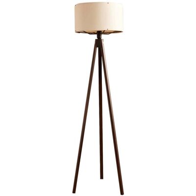 Opviq Stehlampe braun Stoff Holz B/H/T/L/D: ca. 21x140x21x21x21 cm E27 1 Brennstellen Opviq Stehlampe braun Stoff Holz B/H/T/L/D: ca. 21x140x21x21x21 cm E27 1 Brennstellen