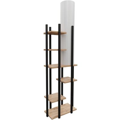 Opviq Stehlampe weiß schwarz MDF Spanplatte B/H/T/L: ca. 25x150x25x45 cm E27 1 Brennstellen Opviq Stehlampe weiß schwarz MDF Spanplatte B/H/T/L: ca. 25x150x25x45 cm E27 1 Brennstellen