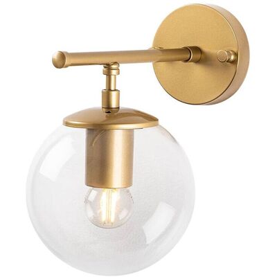 Opviq Wandleuchte Roe gold Metall Glas B/H/T/L/D: ca. 24x24x24x15x15 cm E14 1 Brennstellen Opviq Wandleuchte Roe gold Metall Glas B/H/T/L/D: ca. 24x24x24x15x15 cm E14 1 Brennstellen