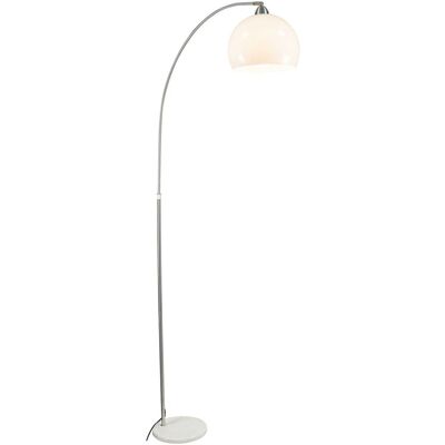 POCOline Stehlampe Arco weiß nickel Metall Kunststoff H: ca. 208 cm E27 1 Brennstellen POCOline Stehlampe Arco weiß nickel Metall Kunststoff H: ca. 208 cm E27 1 Brennstellen