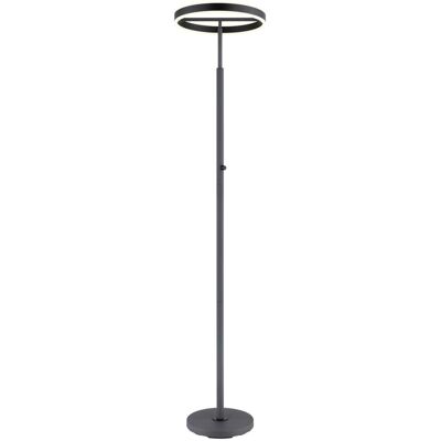 GLOBO Stehlampe schwarz anthrazit Opal Metall Acryl Aluminium H/D: ca. 181x40 cm 1 Brennstellen GLOBO Stehlampe schwarz anthrazit Opal Metall Acryl Aluminium H/D: ca. 181x40 cm 1 Brennstellen