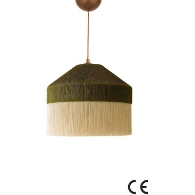 Opviq Pendelleuchte grün creme Kunststoff B/H/T/L/D: ca. 40x70x40x40x40 cm E27 1 Brennstellen Opviq Pendelleuchte grün creme Kunststoff B/H/T/L/D: ca. 40x70x40x40x40 cm E27 1 Brennstellen