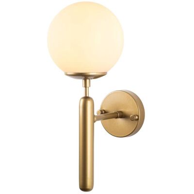 Opviq Wandleuchte gold Glas Metall B/H/L: ca. 20x40x15 cm E14 1 Brennstellen Opviq Wandleuchte gold Glas Metall B/H/L: ca. 20x40x15 cm E14 1 Brennstellen