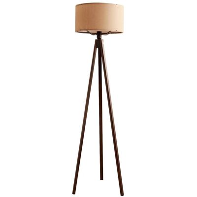 Opviq Stehlampe braun Holz Stoff B/H/T/L/D: ca. 21x140x21x21x21 cm E27 1 Brennstellen Opviq Stehlampe braun Holz Stoff B/H/T/L/D: ca. 21x140x21x21x21 cm E27 1 Brennstellen