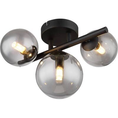 Globo Lighting Riha Schwarze Metall G9 Deckenleuchte - 3 Lampen Globo Lighting Riha Schwarze Metall G9 Deckenleuchte - 3 Lampen