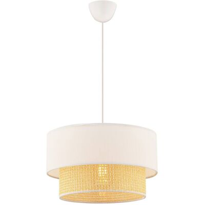 Opviq Pendelleuchte Echo Hazeran kamel weiß Baumwolle B/H/T/L/D: ca. 30x65x30x30x30 cm E27 1 Brennstellen Opviq Pendelleuchte Echo Hazeran kamel weiß Baumwolle B/H/T/L/D: ca. 30x65x30x30x30 cm E27 1 Brennstellen