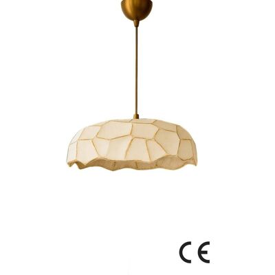 Opviq Pendelleuchte beige gold Beton Metall B/H/T/L/D: ca. 37x65x37x37x37 cm E27 1 Brennstellen Opviq Pendelleuchte beige gold Beton Metall B/H/T/L/D: ca. 37x65x37x37x37 cm E27 1 Brennstellen