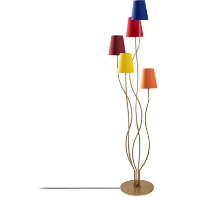Opviq Stehlampe mehrfarbig Metall B/H/T/L/D: ca. 44x160x44x44x44 cm E14 5 Brennstellen Opviq Stehlampe mehrfarbig Metall B/H/T/L/D: ca. 44x160x44x44x44 cm E14 5 Brennstellen