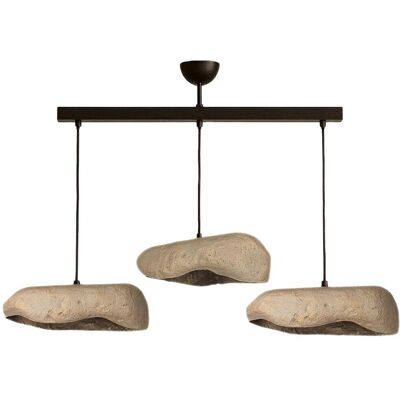 Opviq Pendelleuchte schwarz grau Beton Metall B/H/T/L/D: ca. 32x62x32x32x32 cm E27 3 Brennstellen Opviq Pendelleuchte schwarz grau Beton Metall B/H/T/L/D: ca. 32x62x32x32x32 cm E27 3 Brennstellen