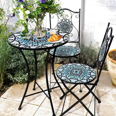 AXI Outdoor Living Bistroset Amélie Mosaik multicolor Metall B/H/L: ca. 60x92x60 cm AXI Outdoor Living Bistroset Amélie Mosaik multicolor Metall B/H/L: ca. 60x92x60 cm