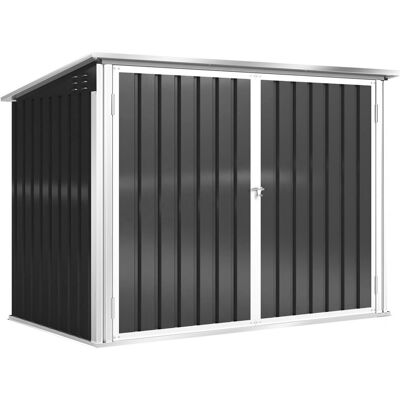 Outsunny Mülltonnenbox dunkelgrau B/H/T/L: ca. 108x129,5x108x179,5 cm Outsunny Mülltonnenbox dunkelgrau B/H/T/L: ca. 108x129,5x108x179,5 cm