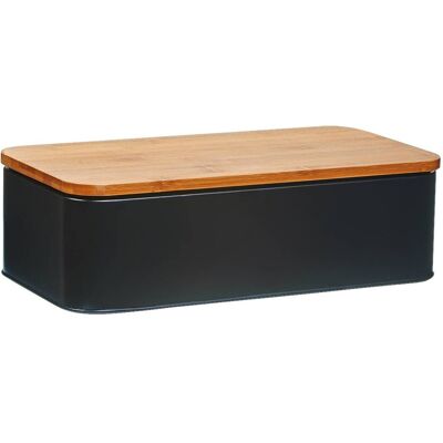 Zeller Brotkasten schwarz Metall B/H/L: ca. 23x13x42,5 cm Zeller Brotkasten schwarz Metall B/H/L: ca. 23x13x42,5 cm