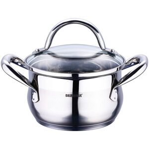 BERGNER Kasserolle GOURMET silber Edelstahl B/H/L/D: ca. 21,5x14x29,5x20 cm BERGNER Kasserolle GOURMET silber Edelstahl B/H/L/D: ca. 21,5x14x29,5x20 cm