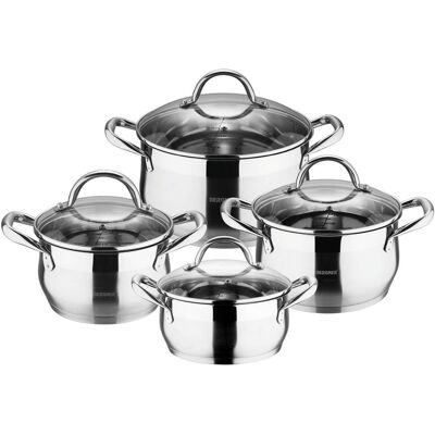 Topfset Gourmet silber Edelstahl 8 tlg. Topfset Gourmet silber Edelstahl 8 tlg.